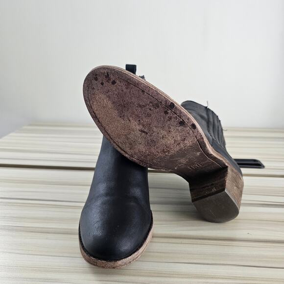 Frye Alton Black Leather Chelsea Boots Size 7.5 - Picture 7 of 8